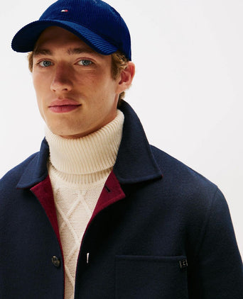Pet corduroy donkerblauw