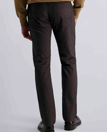 Broek Lyon tapered print bruin