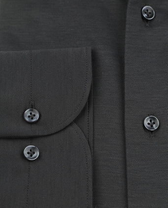 Profuomo japanese knitted overhemd antraciet | Slim-fit