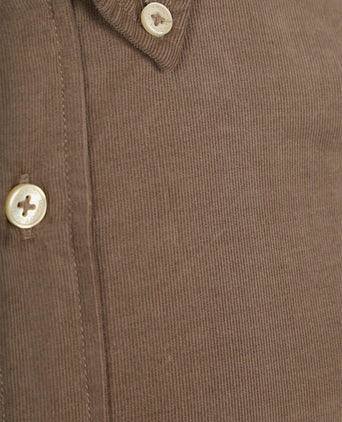 Overhemd fine corduroy taupe