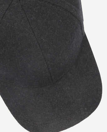 Cap wool blend antraciet