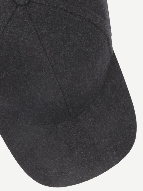 Cap wool blend antraciet