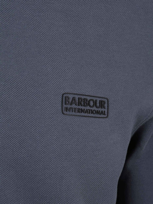 International longsleeve piqué poloshirt washed charcoal