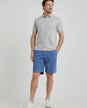 Piqué polo grijs