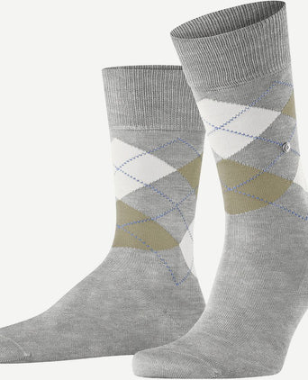 Burlington Manchester sokken grijs 3623