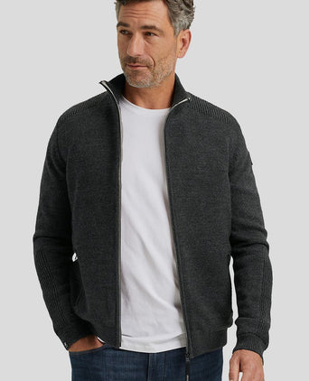 Vest wolblend antraciet