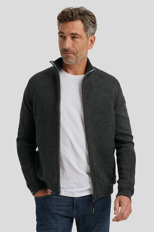 Vest wolblend antraciet