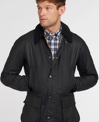 Ashby wax jas donkerblauw