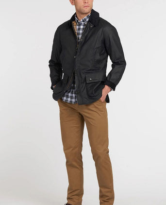 Ashby wax jas donkerblauw