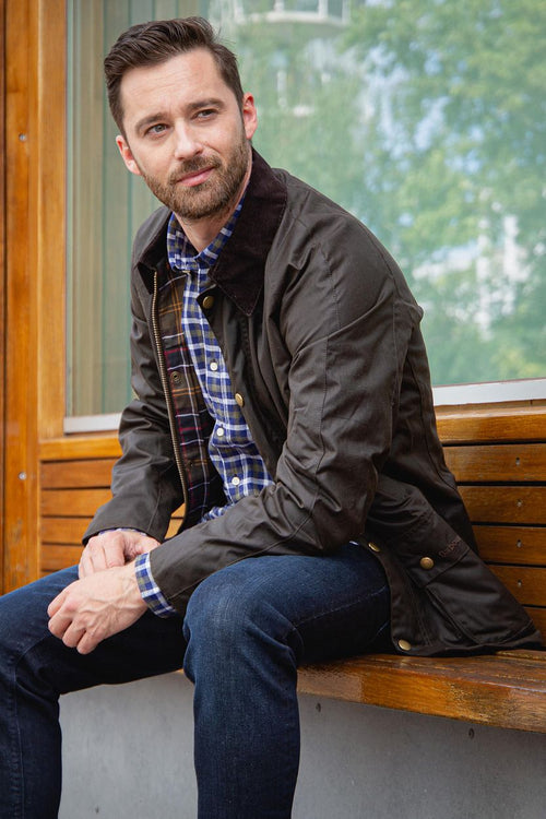 Barbour ashby wax jas olive