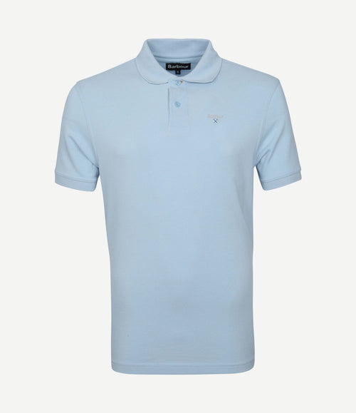 Basic pique polo lichtblauw