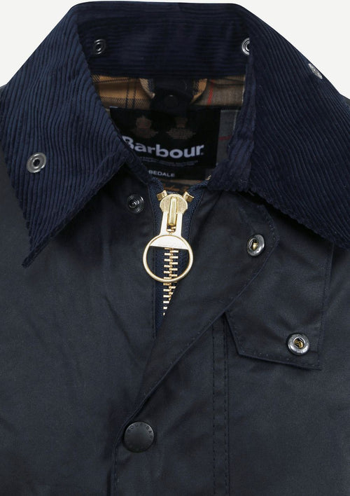 Barbour Bedale wax jas donkerblauw | Regular-fit