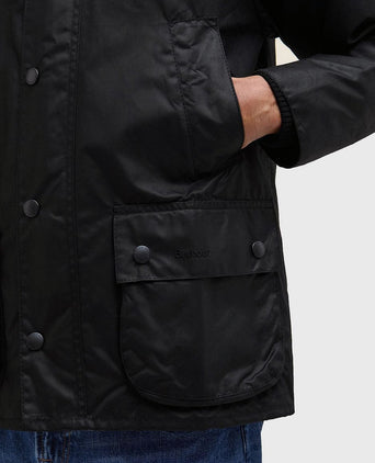 Barbour Bedale wax jas zwart | Regular-fit