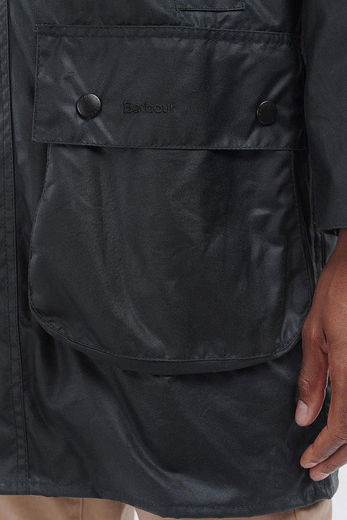 Barbour Border wax jas blauw | Regular-fit