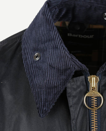 Border wax jas blauw