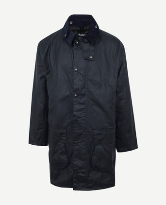 Border wax jas blauw