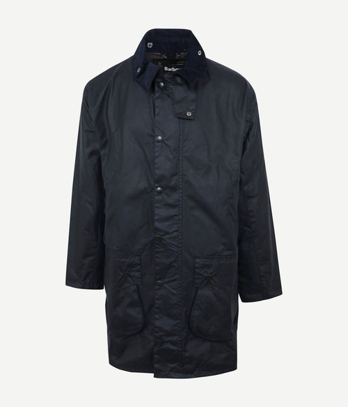 Barbour Border wax jas blauw | Regular-fit