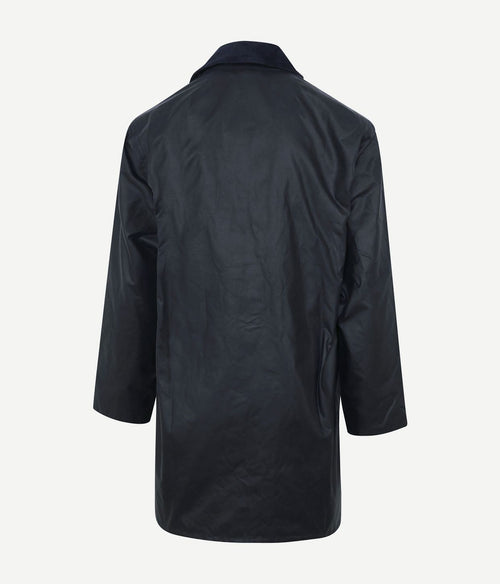 Barbour Border wax jas blauw | Regular-fit