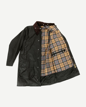 Border wax jas groen