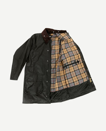 Border wax jas groen
