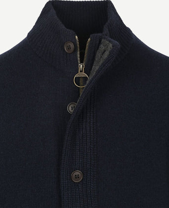 Barbour cardigan patch donkerblauw | Regular-fit