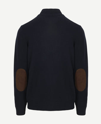 Barbour cardigan patch donkerblauw | Regular-fit