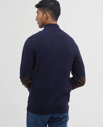 Barbour cardigan patch donkerblauw | Regular-fit