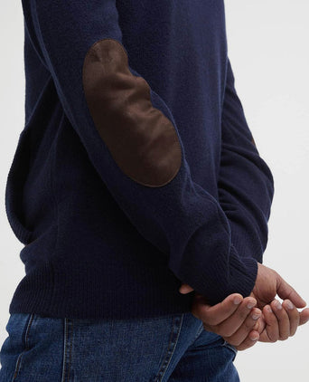 Barbour cardigan patch donkerblauw | Regular-fit