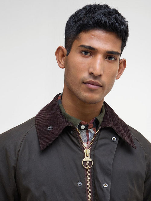 Barbour classic Bedale wax jas olijfgroen | Regular-fit