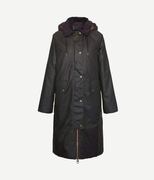 Dames waxjas willows dark olive