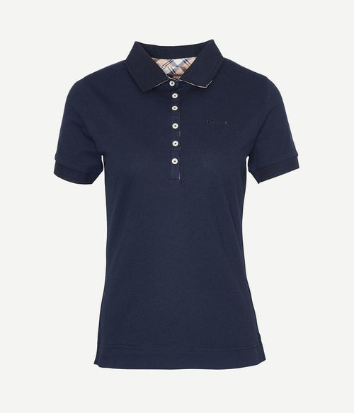 Barbour damespolo portsdown donkerblauw