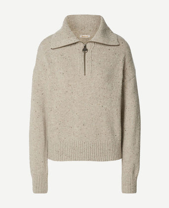 Barbour damessweater halfzip lavensdale natural