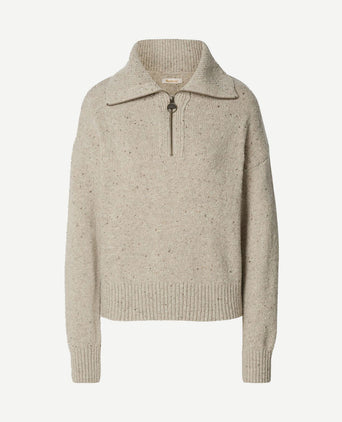 Damessweater halfzip lavensdale natural