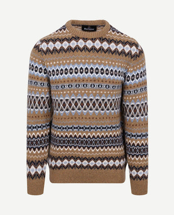 Fairisle trui wol camel