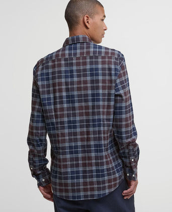 Barbour fortrose overhemd tartan donkerblauw bruin