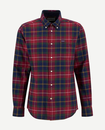 Barbour fortrose overhemd tartan rood