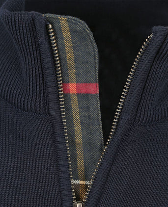 halve rits trui donkerblauw