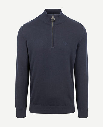 halve rits trui donkerblauw