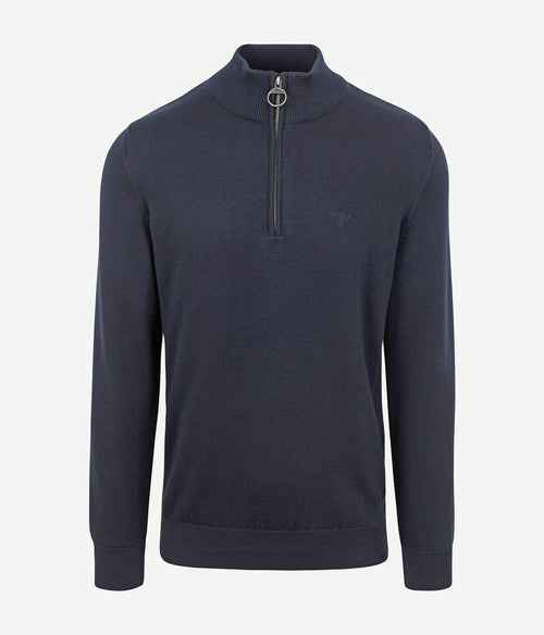 halve rits trui donkerblauw