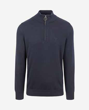 halve rits trui donkerblauw