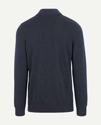 halve rits trui donkerblauw