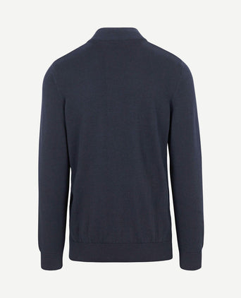 halve rits trui donkerblauw