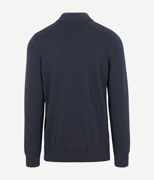 halve rits trui donkerblauw
