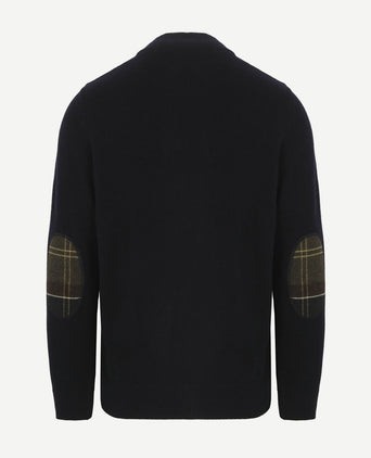 Barbour halve rits trui donkerblauw | Regular-fit