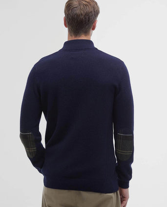 Barbour halve rits trui donkerblauw | Regular-fit