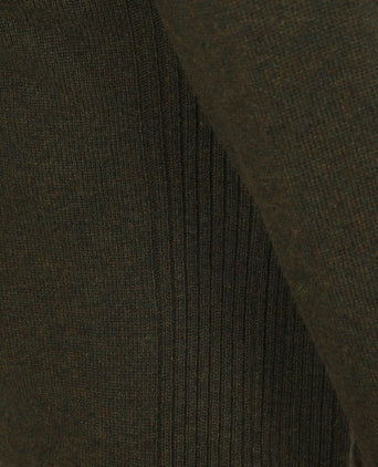 Barbour halve rits trui wol olive | Regular-fit