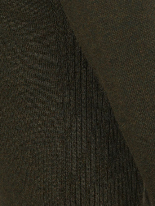 Barbour halve rits trui wol olive | Regular-fit