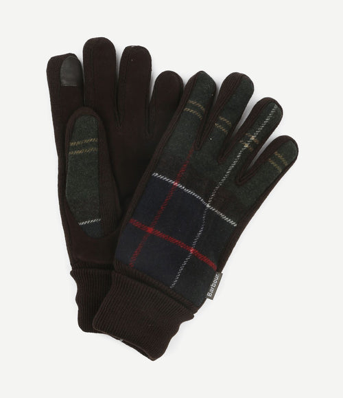 Handschoenen hackney tartan groen