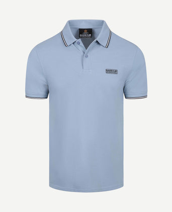 International piqué poloshirt evan tipped blauw