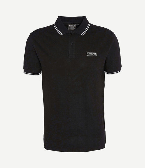 International piqué poloshirt evan tipped zwart